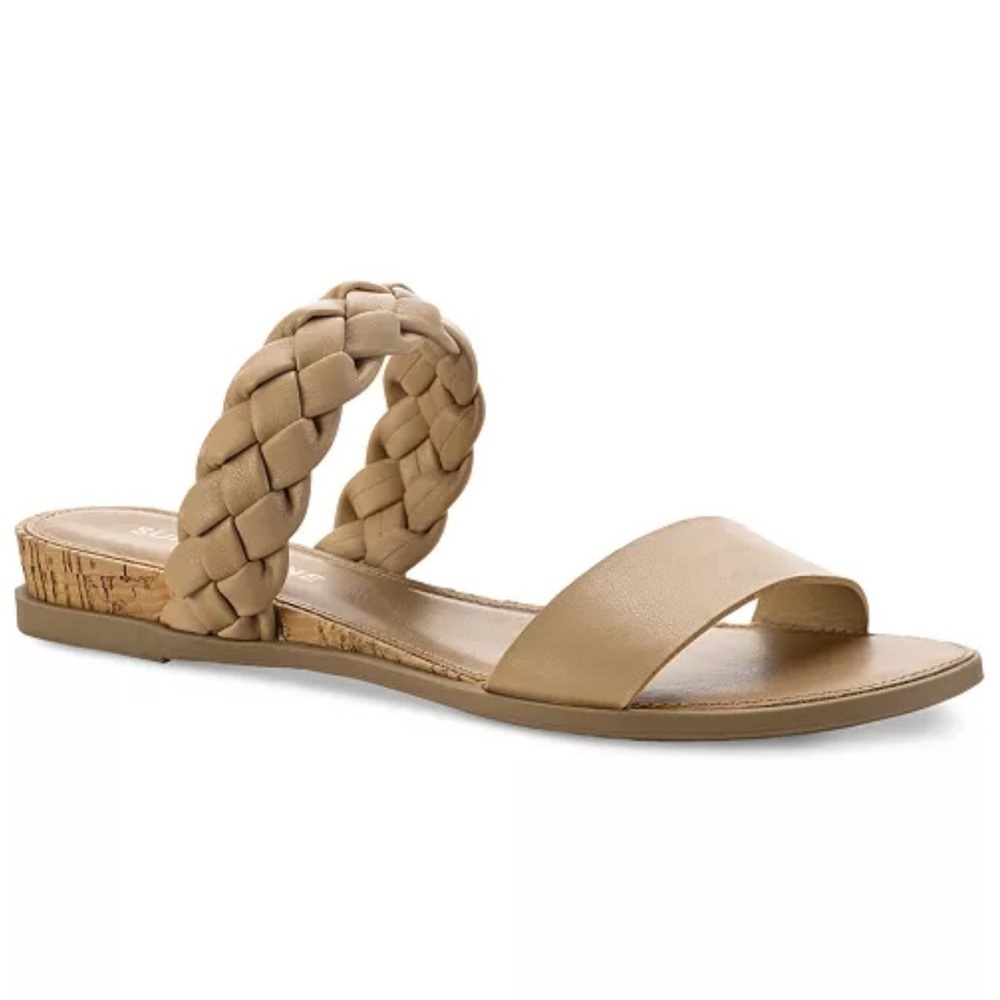 Sun + Stone eastenr raffia woven slide sandal NIB 8